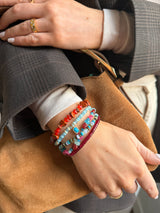 BaubleBar Darcy Beaded Bracelet Set - Red -
Set of five stacking bracelets