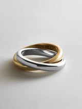 BaubleBar Melanie Waterproof Criss-Cross Ring - Gold/Silver -
Gold and silver ring