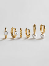 BaubleBar Tess Waterproof Earring Set - Tess Waterproof Earring Set -
Set of three gold earrings