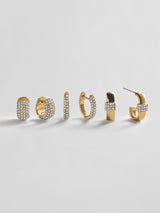 BaubleBar Sia Waterproof Earring Set - Sia Waterproof Earring Set -
Set of three gold earrings