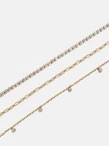 BaubleBar Tate Waterproof Necklace Set - Tate Waterproof Necklace Set -
Gold chain necklace layers