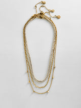 BaubleBar Tate Waterproof Necklace Set - Tate Waterproof Necklace Set -
Gold chain necklace layers