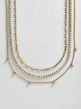 BaubleBar Tate Waterproof Necklace Set - Tate Waterproof Necklace Set -
Gold chain necklace layers