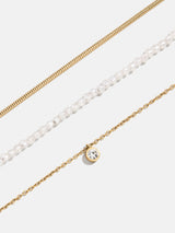 BaubleBar Rue Waterproof Necklace Set - Rue Waterproof Necklace Set -
Gold chain necklace layers