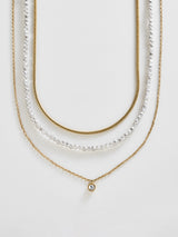 BaubleBar Rue Waterproof Necklace Set - Rue Waterproof Necklace Set -
Gold chain necklace layers