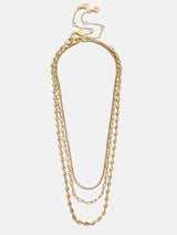 BaubleBar Taylor Waterproof Necklace Set - Gold -
Gold chain necklace layers