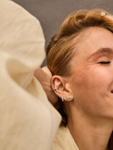 BaubleBar Toi Et Moi 14K Gold Stud Earrings - Gold/Pavé -
Crystal earrings for stacking