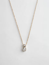 BaubleBar Marysol 14K Gold Necklace - Gold/Pavé -
Crystals on a gold chain