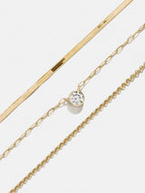 BaubleBar Kendall 14K Gold Layered Necklace - Kendall 14K Gold Layered Necklace -
3-in-1 necklace for easy styling