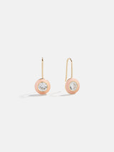 BaubleBar Fallon 14K Gold Semi-Precious Earrings - Rose Quartz -
Drop crystal earrings
