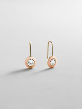 BaubleBar Fallon 14K Gold Semi-Precious Earrings - Rose Quartz -
Drop crystal earrings