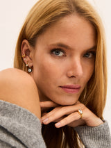 BaubleBar Fallon 14K Gold Semi-Precious Earrings - Onyx -
Drop crystal earrings