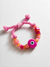 BaubleBar Bright Eyed Beaded Bracelet - Pink -
Evil eye bracelet for stacking