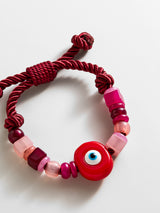BaubleBar Bright Eyed Beaded Bracelet - Red -
Evil eye bracelet for stacking