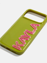 BaubleBar Fine Line Custom iPhone Case - Olive/Hot Pink -
20% OFF ENDS SOON