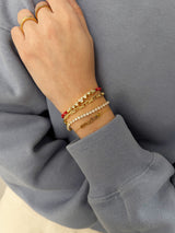 BaubleBar Disney Mickey Mouse Layered Bracelet - Gold/Red -
3-in-1 bracelet for easy stacking