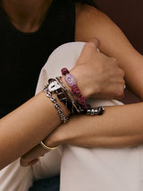 BaubleBar True Aura Semi-Precious Paracord Bracelet - Light Amethyst -
Cord stacking bracelet