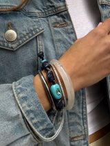 BaubleBar True Aura Semi-Precious Paracord Bracelet - Turquoise -
Cord stacking bracelet