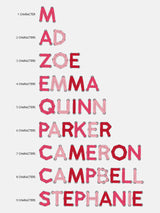 BaubleBar Thready to Go Kids' Custom Duffle - Dark Denim/Pink Multi -
Personalized travel bag