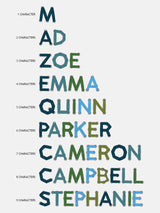 BaubleBar Thready to Go Kids’ Custom Duffle - Light Denim/Blue Multi -
Personalized travel bag