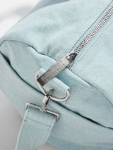 BaubleBar Thready to Go Kids’ Custom Duffle - Light Denim/Pink Multi -
Personalized travel bag