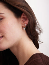 BaubleBar Fallon 18K Sterling Silver Bezel Earrings - 8MM Stone -
Cubic zirconia earrings