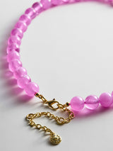 BaubleBar Janette Beaded Ring Necklace - Rose Quartz -
Resin charm necklace