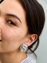 BaubleBar Odette Hammered Statement Studs - Silver -
Chunky silver earrings