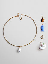 BaubleBar Kacey Removable Charm Collar Necklace - Gold/Pearl -
Customizable charm necklace
