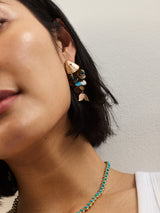 BaubleBar Ripple Effect Fish Earrings - Gold/Tiger’s Eye -
Fish statement earrings