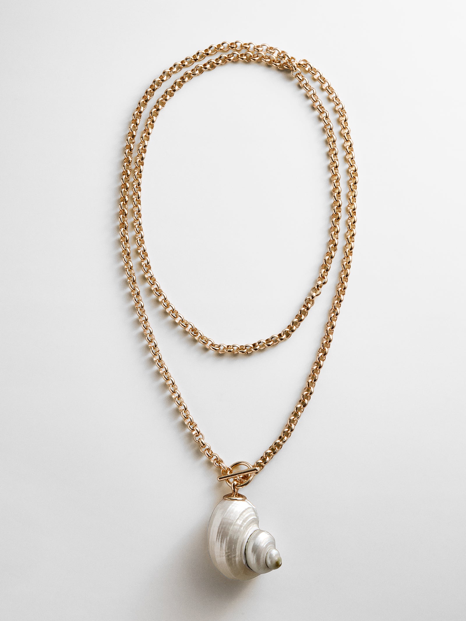 BAUBLEBAR Ophelia Shell Wrap Necklace - Gold/Pearl