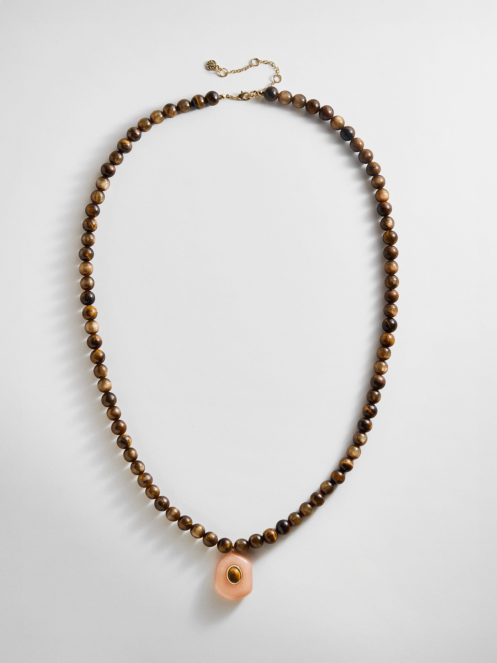 BaubleBar Janelle Semi-Precious Necklace - Tiger's Eye