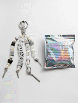 BaubleBar The Mini Custom Bead Kit - Silver/Bead Mix -
DIY bag charm kit