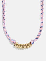 BaubleBar Bubble Letter Custom Paracord Necklace - Soft Pink -
Personalized name necklace