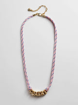 BaubleBar Bubble Letter Custom Paracord Necklace - Soft Pink -
Personalized name necklace