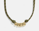 BaubleBar Bubble Letter Custom Paracord Necklace - Dark Green -
Personalized name necklace