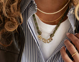 BaubleBar Bubble Letter Custom Paracord Necklace - Dark Green -
Personalized name necklace