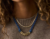 BaubleBar Bubble Letter Custom Paracord Necklace - Navy/White -
Personalized name necklace