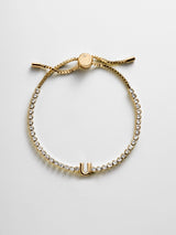 BaubleBar U -
Personalized Gold Initial Tennis Bracelet