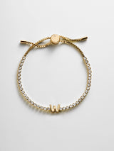 BaubleBar W -
Personalized Gold Initial Tennis Bracelet