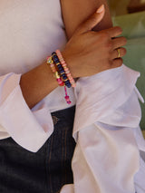 BaubleBar Happy Here Beaded Bracelet - Heart -
Charm bracelet for stacking