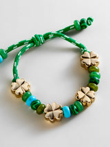 BaubleBar Happy Here Beaded Bracelet - Clover -
Charm bracelet for stacking