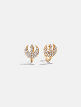 BaubleBar STAR WARS™ Rebel Alliance 14K Gold Plated Sterling Silver Earrings - Rebel Alliance -
Gold huggies with charm