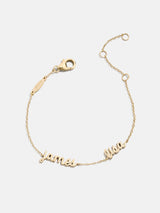 BaubleBar 14K Gold Custom Script Multi Name Bracelet - 2 Names -
Personalized stacking bracelet