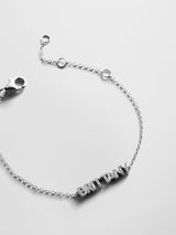 BaubleBar Sterling Silver/Pavé Custom Block Multi Name Bracelet - 1 Name -
Personalized stacking bracelet