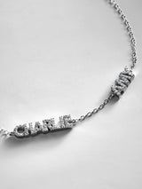BaubleBar Sterling Silver/Pavé Custom Block Multi Name Bracelet - 2 Names -
Personalized stacking bracelet