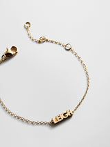 BaubleBar 14K Gold Custom Block Multi Name Bracelet - 1 Name -
Personalized stacking bracelet