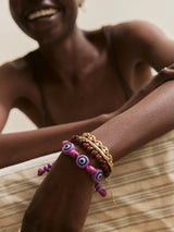 BaubleBar Knotty Good Eye Cord Bracelet - Lilac -
Evil Eye bracelet