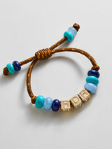 BaubleBar Custom Block Letter Semi-Precious Paracord Bracelet - Brown -
Personalized name bracelet