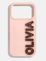 BaubleBar Fine Line Custom iPhone Case - Baby Pink/Dark Brown -
Custom Phone Case